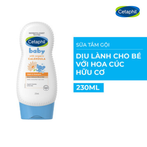  Sữa tắm gội trẻ em tinh chất hoa cúc Cetaphil 230ml 