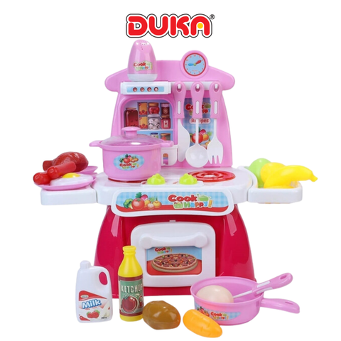  Bộ đồ chơi nhà bếp màu hồng kết hợp với ánh sáng và âm thanh 