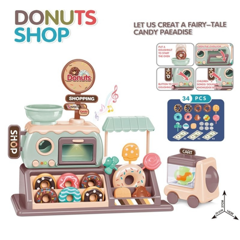  Bộ đồ chơi cửa hàng bánh donut 34 món Value Toys 