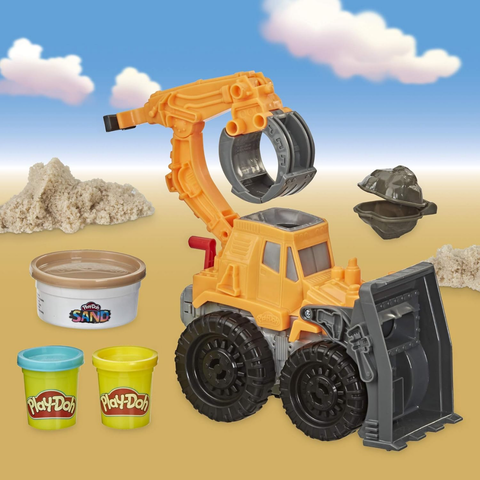  Bộ đồ chơi đất nặn xe công trường kèm cát động lực Play-Doh 