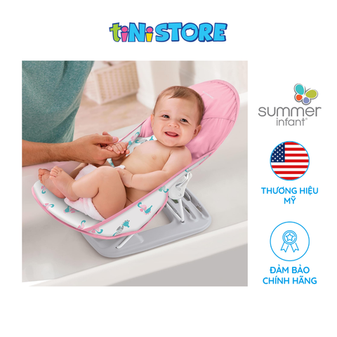  Ghế lưới hỗ trợ tắm bé sơ sinh hoa văn hình cá ngựa Summer Infant 