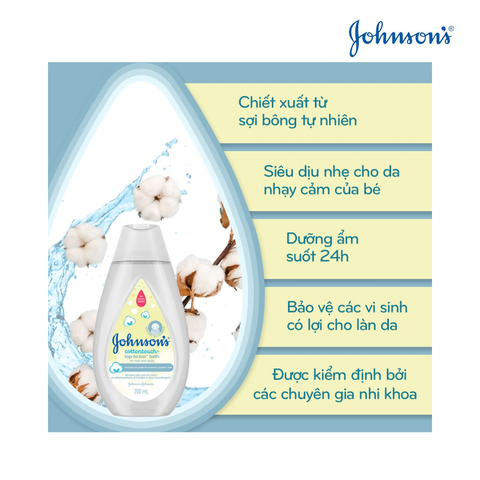  Sữa tắm gội toàn thân cho bé Johnson's Baby mềm mại như bông 200ml 