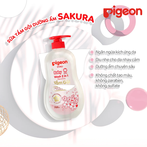  Tắm gội 2 trong 1 chiết xuất Sakura 700ml 