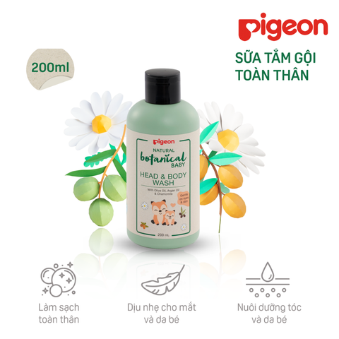  Sữa tắm gội toàn thân cho bé Natural Botanical 200ml 