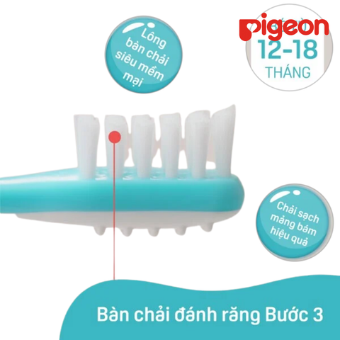  Bàn chải đánh răng (baby training toothbrush) bước 3 xanh dương 