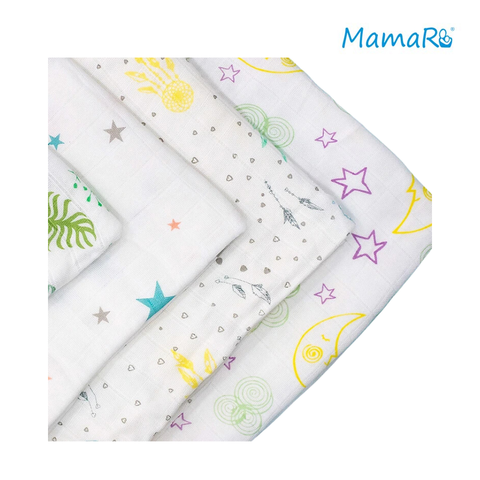  Khăn sữa premium Mamaru 30x30cm, hộp 10 cái 