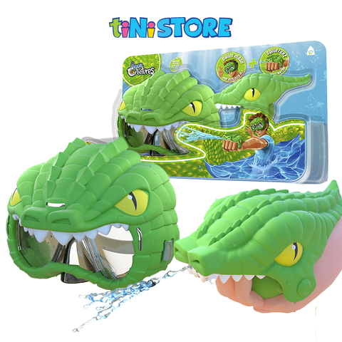  Bộ đồ chơi  phun nước kèm mặt nạ bơi  AQUA CREATURES hình cá sấu 