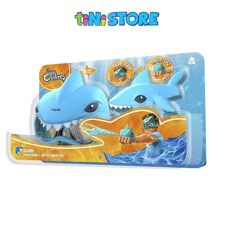  Bộ đồ chơi  phun nước kèm mặt nạ bơi AQUA CREATURES hình cá mập xanh 