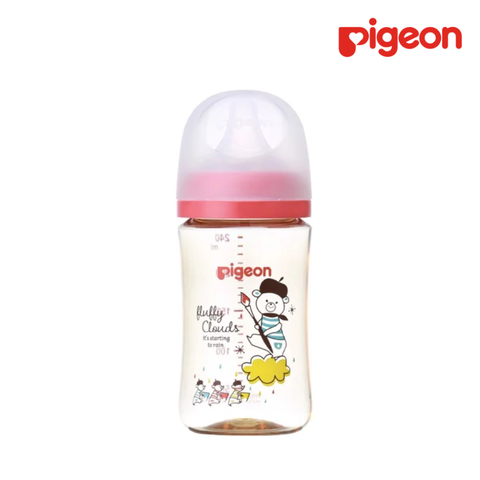  Bình sữa Pigeon PPSU Plus Wn3 phiên bản Nhật 240ml, Hình Gấu 