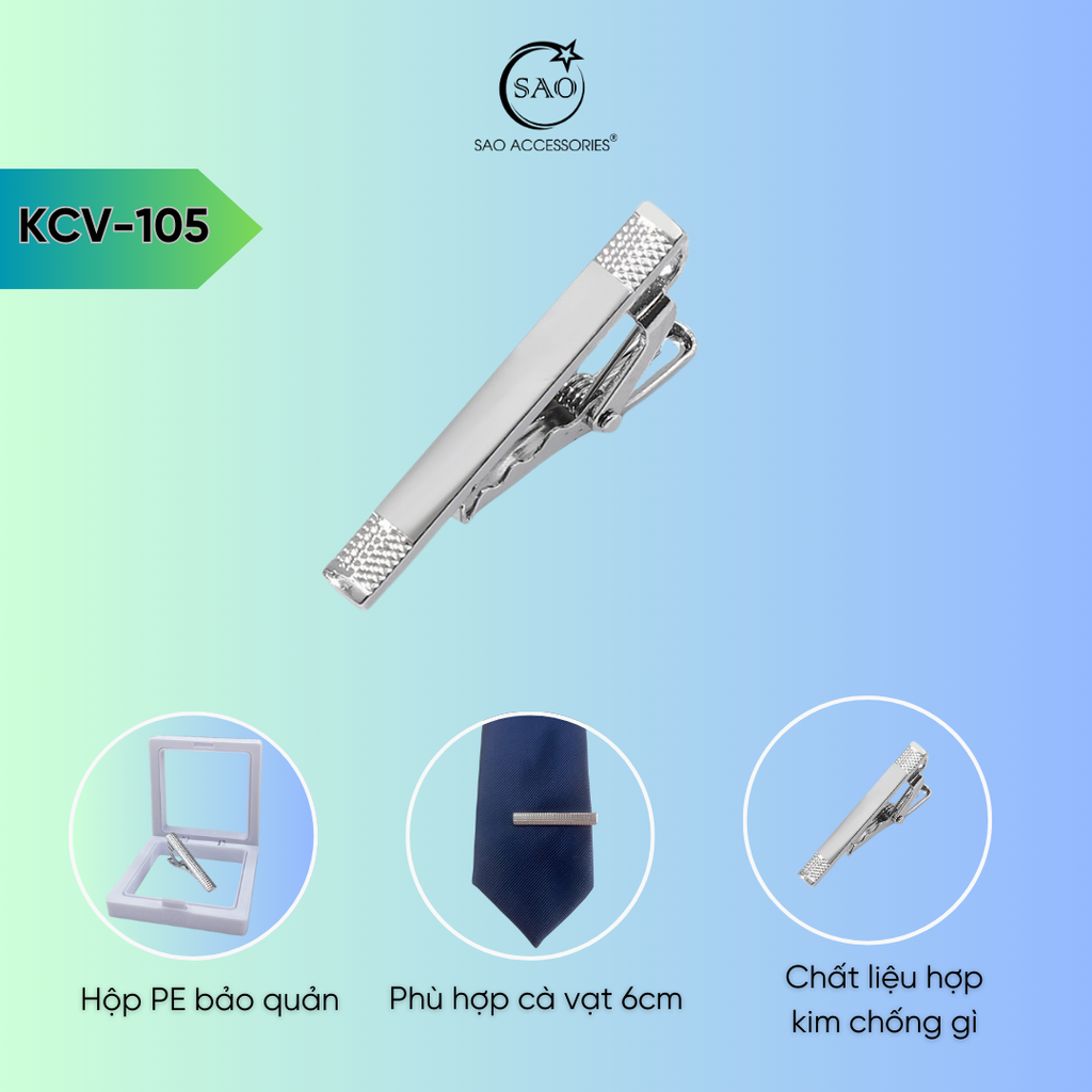 Thanh Kẹp Cà Vạt 4cm (KCV105)
