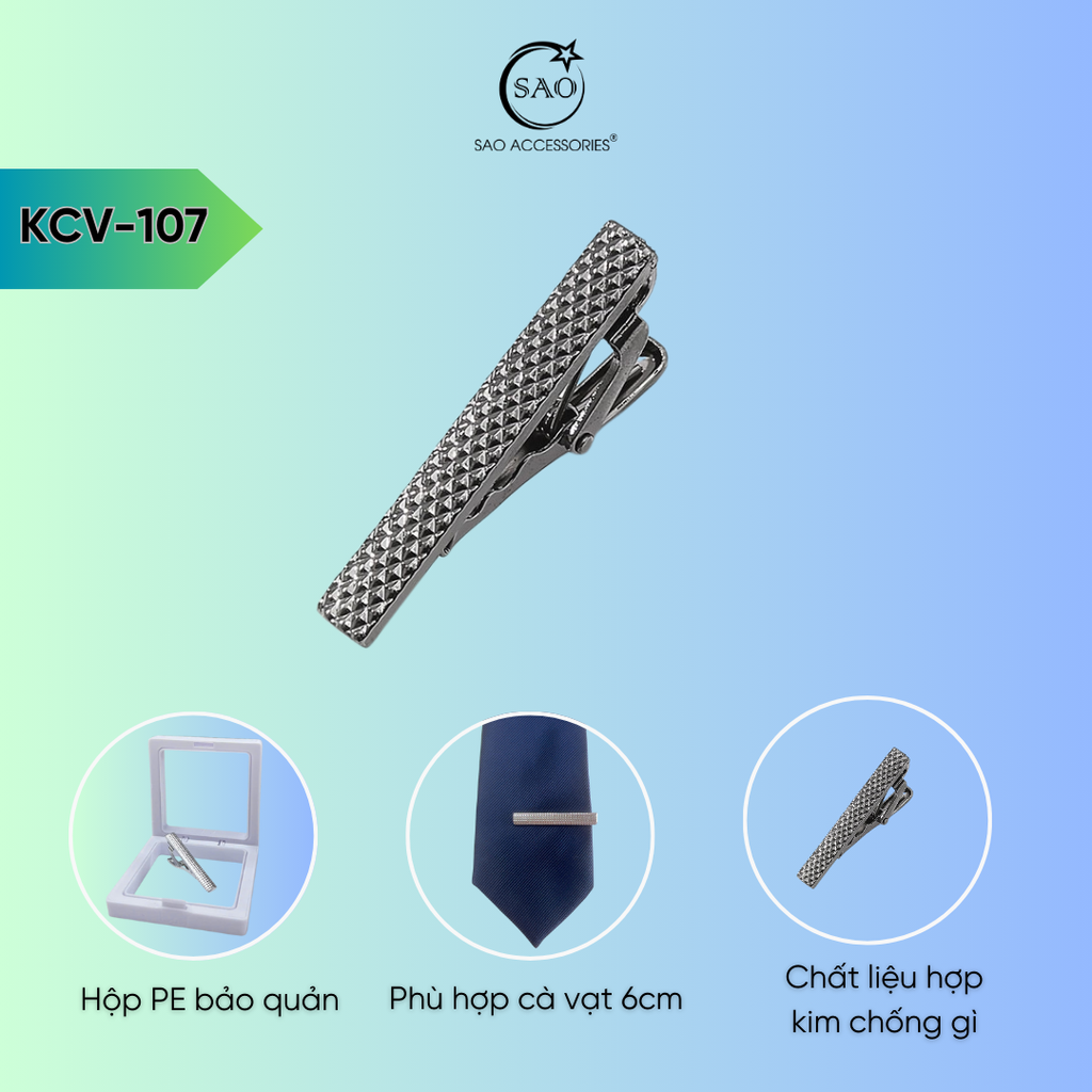 Thanh Kẹp Cà Vạt 4cm (KCV107)