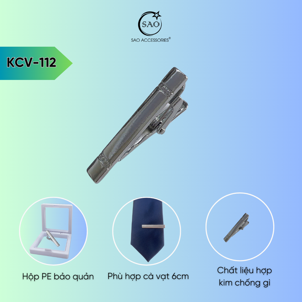Thanh Kẹp Cà Vạt 4cm (KCV112)
