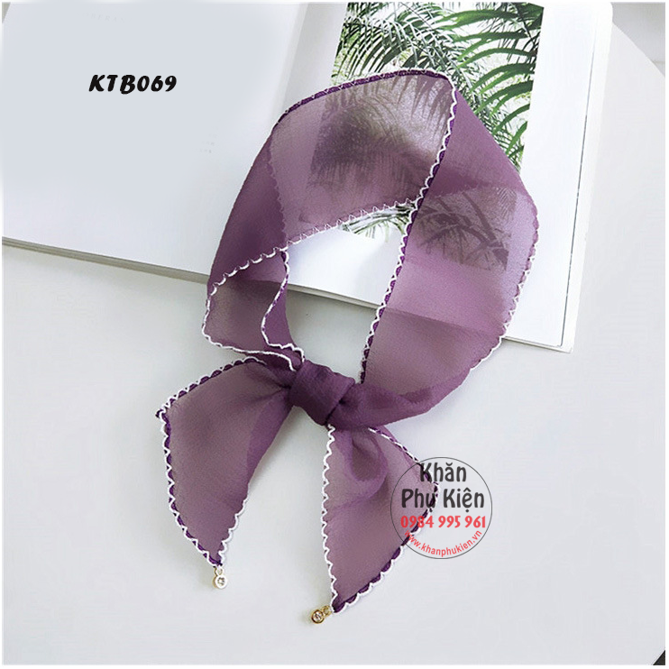 Khăn Turban Dài Lưới Chấm Bi - Mã KTB069