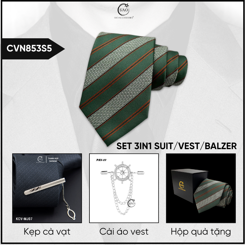 Combo Cà Vạt Nam 3in1 (CVN853S5)