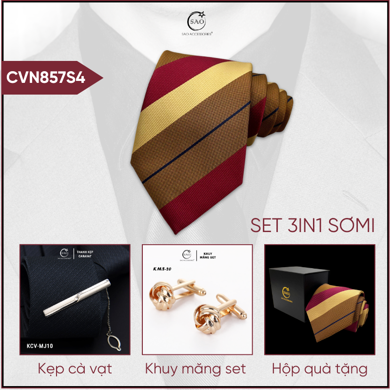 Combo Cà Vạt Nam 3in1 (CVN857S4)