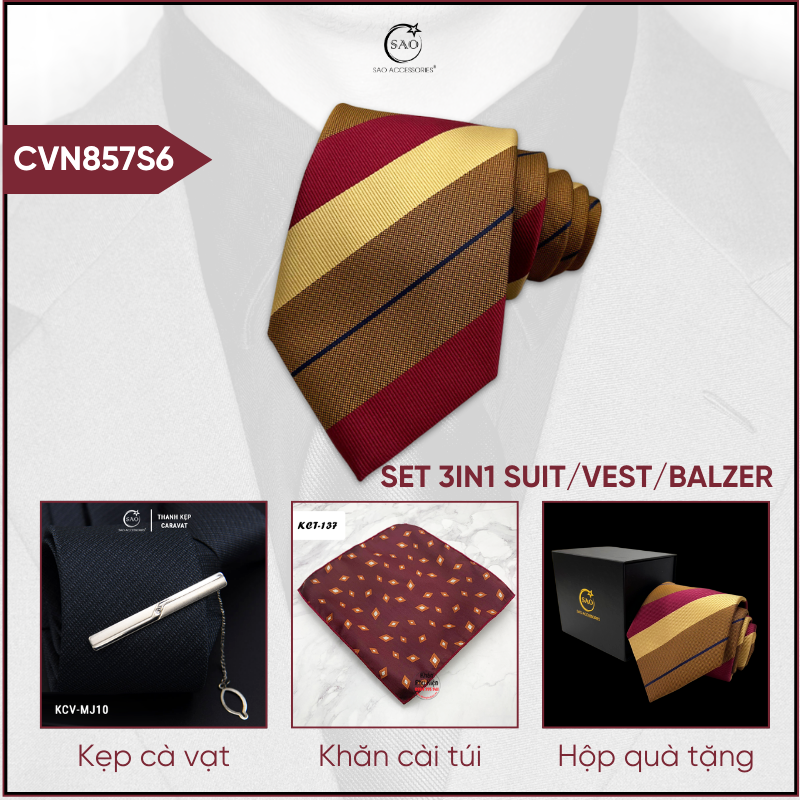 Combo Cà Vạt Nam 3in1 (CVN857S6)