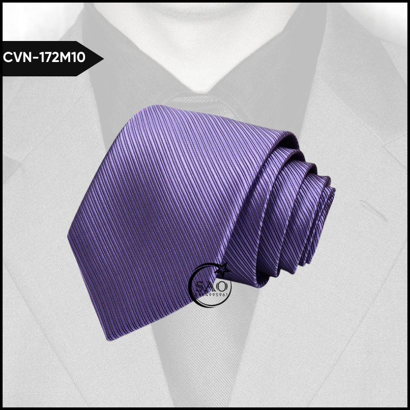 Cà Vạt Lụa Nam Bản 8cm Sọc Gân Sang Trọng Lịch Lãm Đẳng Cấp (CVN172)