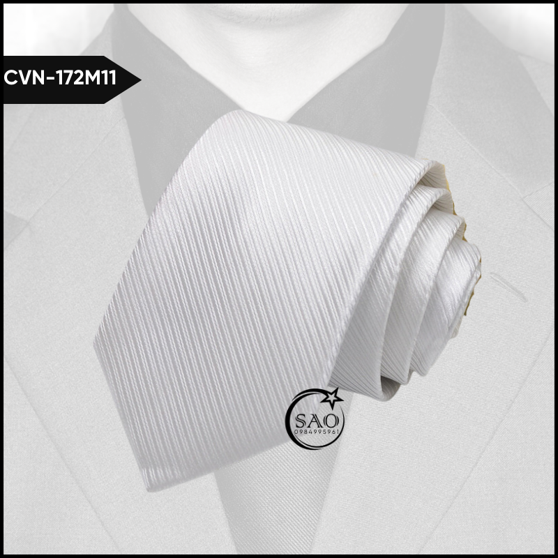 Cà Vạt Lụa Nam Bản 8cm Sọc Gân Sang Trọng Lịch Lãm Đẳng Cấp (CVN172)