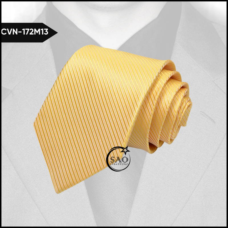Cà Vạt Lụa Nam Bản 8cm Sọc Gân Sang Trọng Lịch Lãm Đẳng Cấp (CVN172)