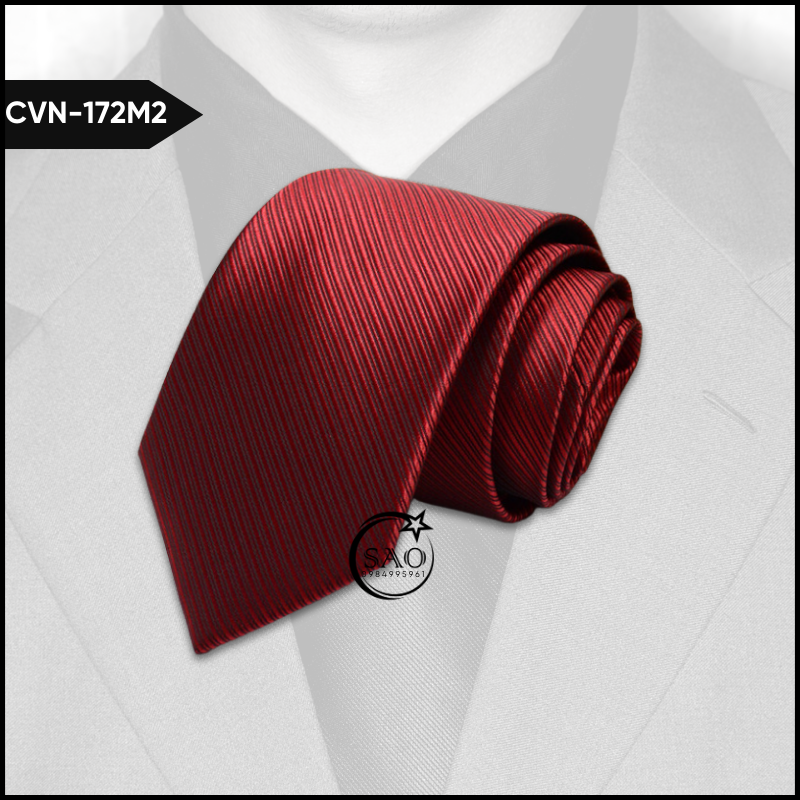 Cà Vạt Lụa Nam Bản 8cm Sọc Gân Sang Trọng Lịch Lãm Đẳng Cấp (CVN172)