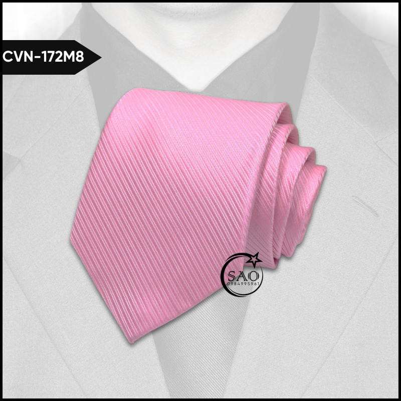 Cà Vạt Lụa Nam Bản 8cm Sọc Gân Sang Trọng Lịch Lãm Đẳng Cấp (CVN172)