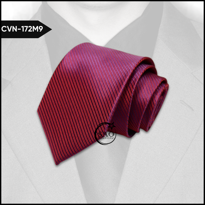 Cà Vạt Lụa Nam Bản 8cm Sọc Gân Sang Trọng Lịch Lãm Đẳng Cấp (CVN172)
