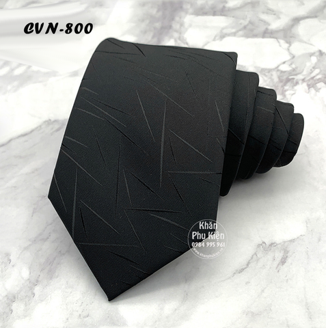 Caravat Cà Vạt Nam Hàn Quốc Tự Thắt Bản 8cm Màu Đen (CVN800)