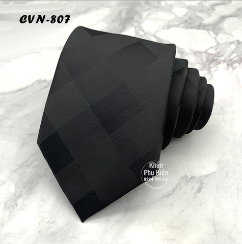 Caravat Cà Vạt Nam Hàn Quốc Tự Thắt Bản 8cm Màu Đen (CVN807)