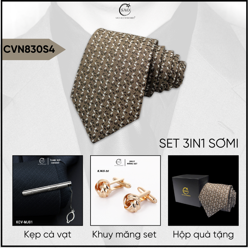 Combo Cà Vạt Nam 3in1 (CVN830S4)