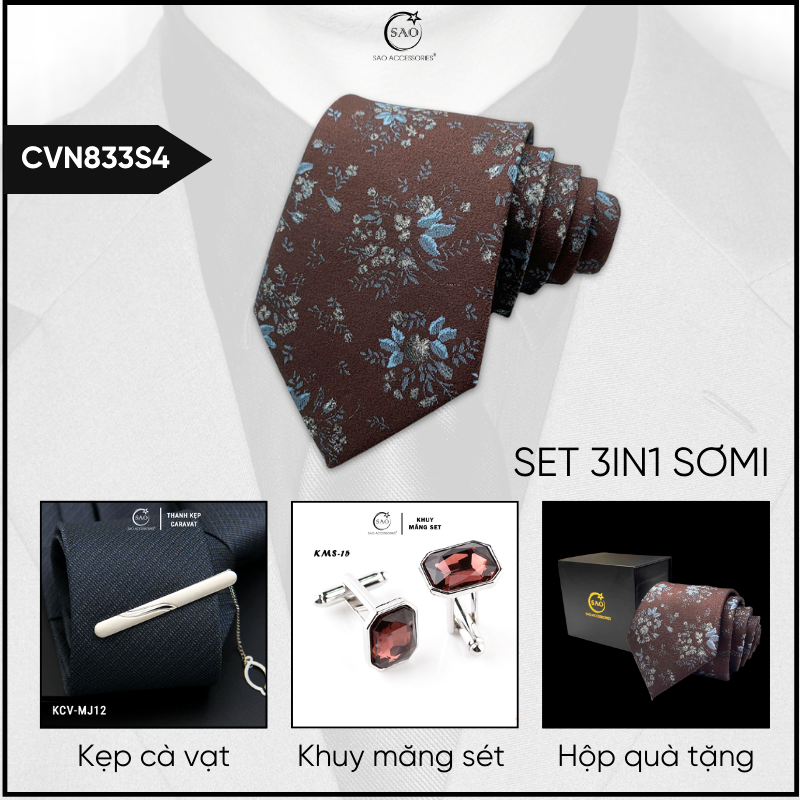 Combo Cà Vạt Nam 3in1 (CVN833S4)