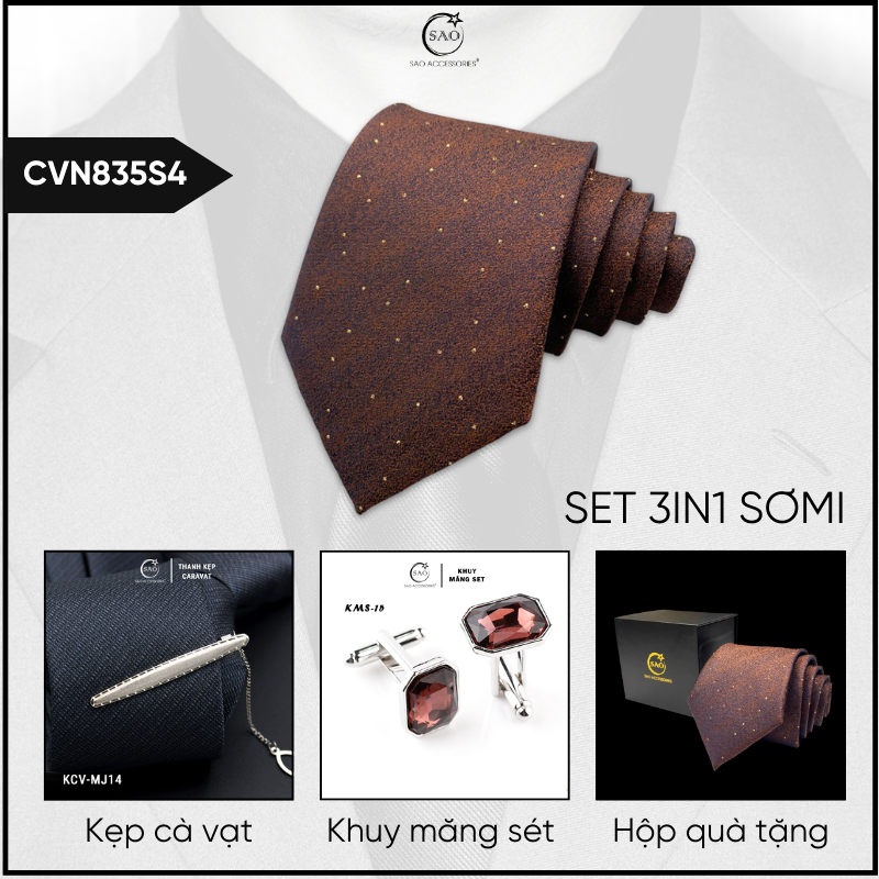 Combo Cà Vạt Nam 3in1 (CVN835S4)