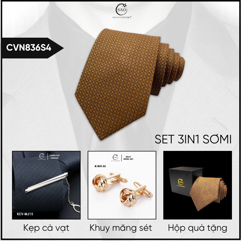 Combo Cà Vạt Nam 3in1 (CVN836S4)