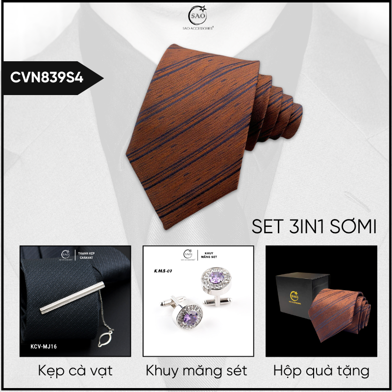 Combo Cà Vạt Nam 3in1 (CVN839S4)