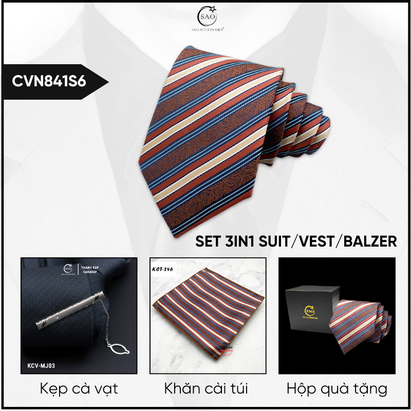 Combo Cà Vạt Nam 3in1 (CVN841S6)