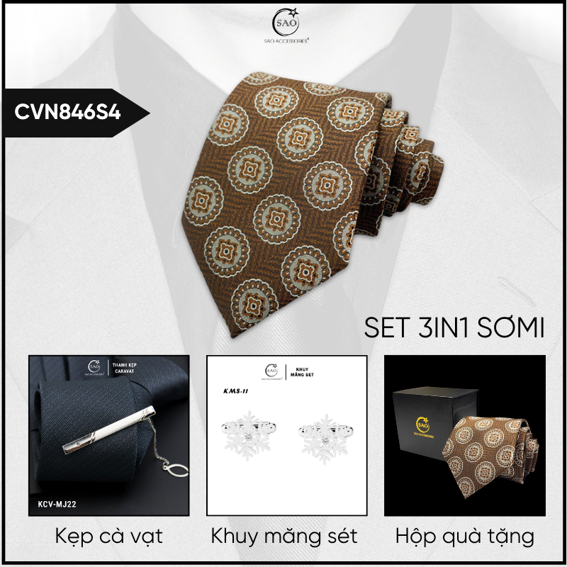 Combo Cà Vạt Nam 3in1 (CVN846S4)