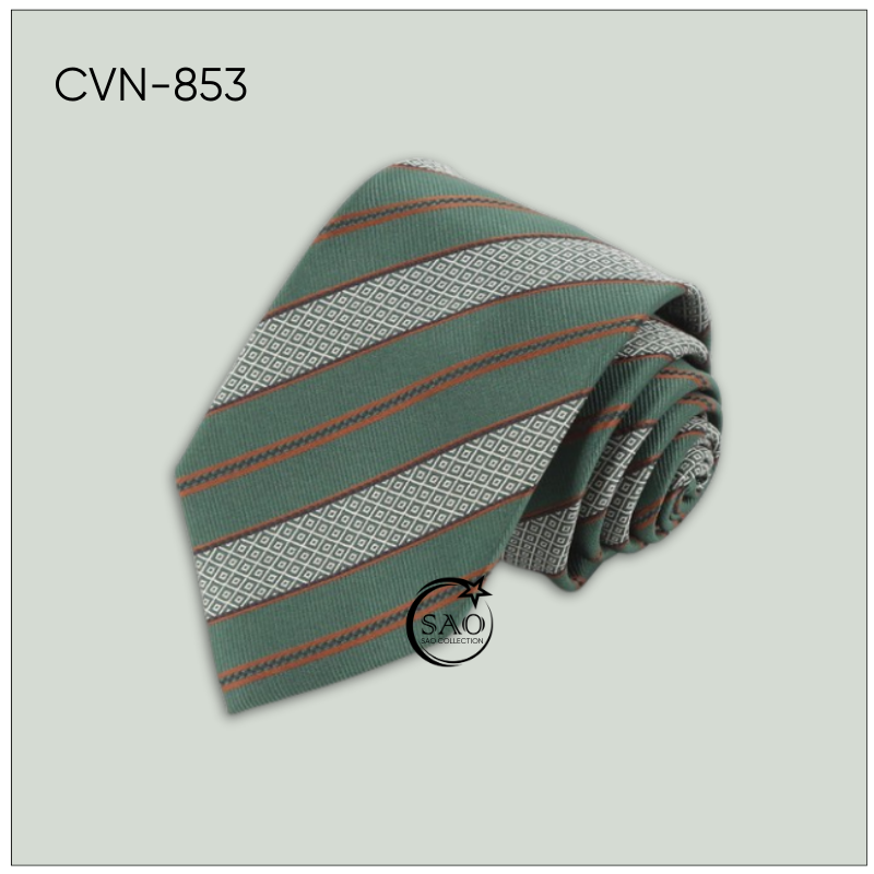 Cà Vạt Lụa Tổng Hợp Bản Lớn Hoạ Tiết Kẻ Sọc Sang Trọng Dành Cho Nam (CVN853)