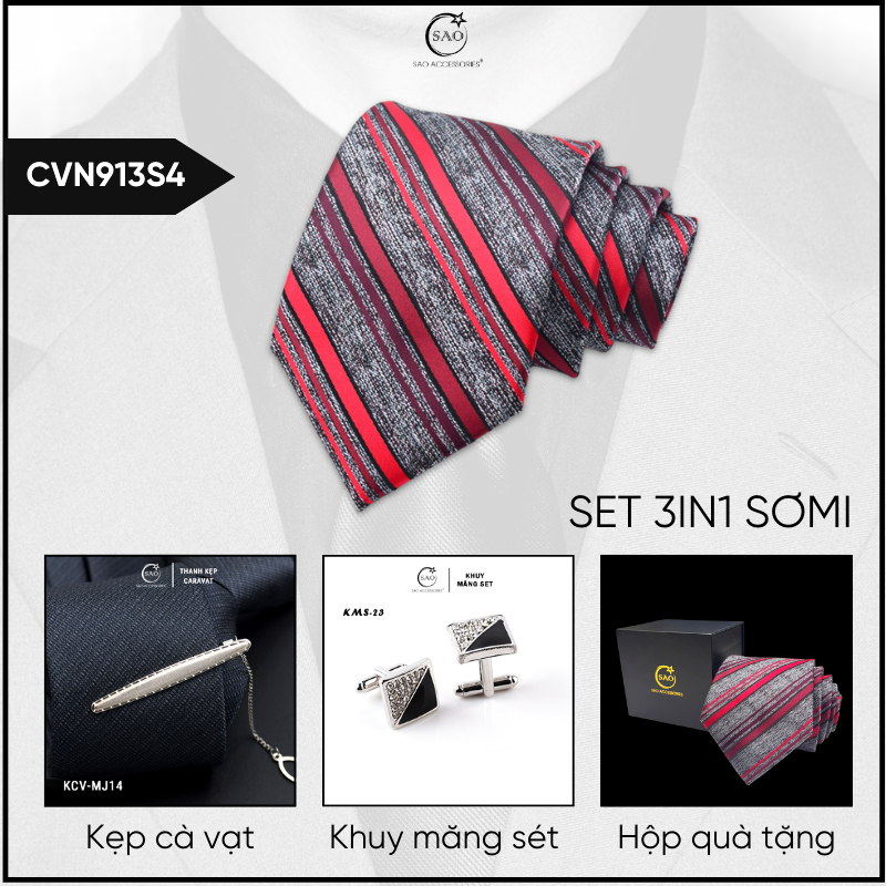 Combo Cà Vạt Nam 3in1 (CVN913S4)