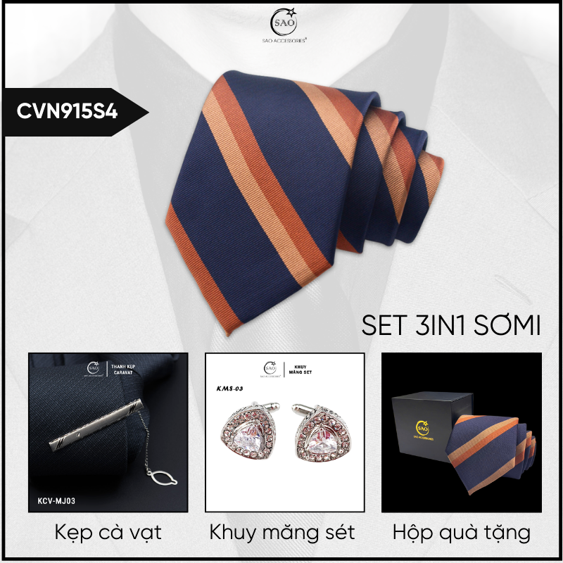 Combo Cà Vạt Nam 3in1 (CVN915S4)