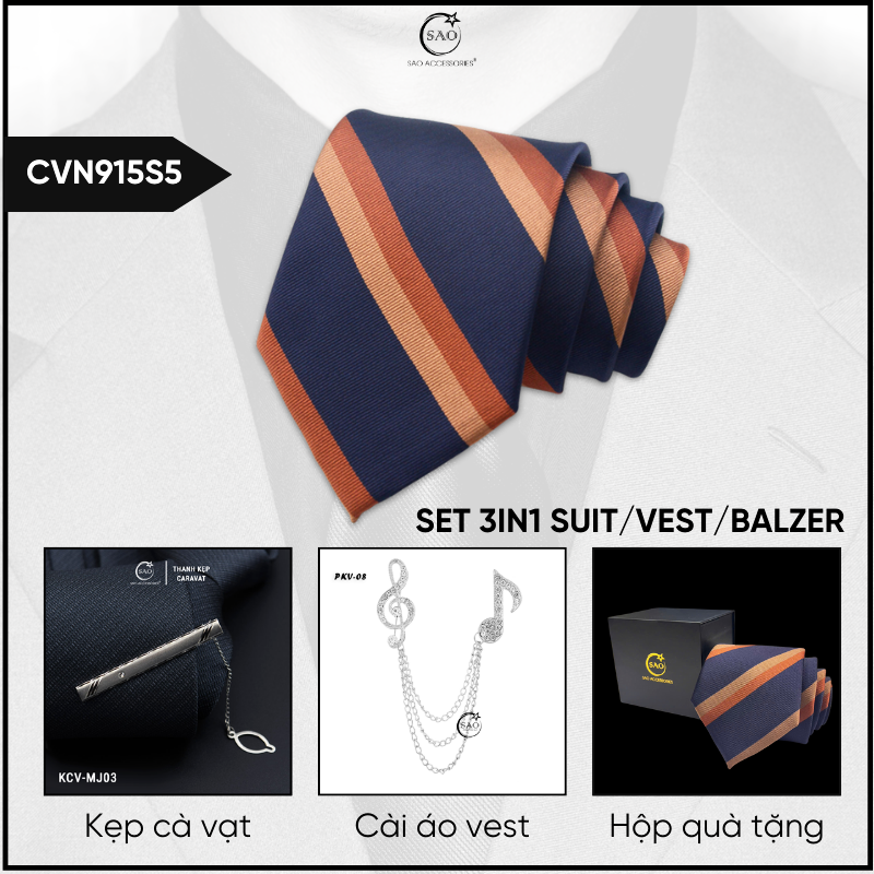 Combo Cà Vạt Nam 3in1 (CVN915S5)