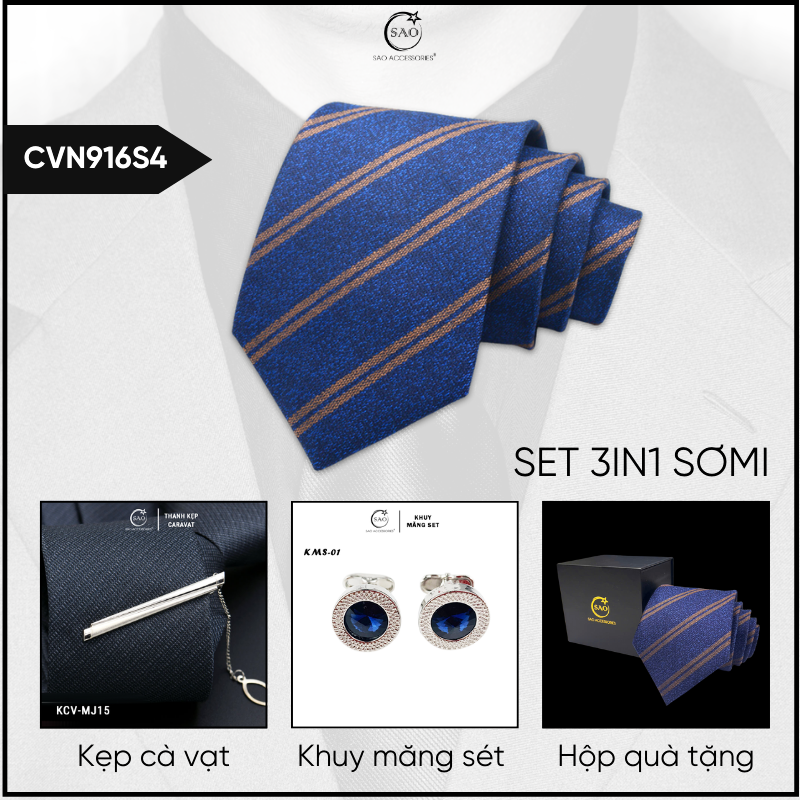 Combo Cà Vạt Nam 3in1 (CVN916S4)