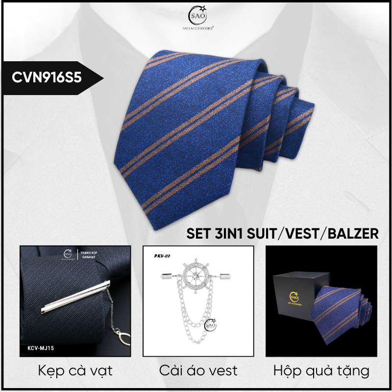 Combo Cà Vạt Nam 3in1 (CVN916S5)