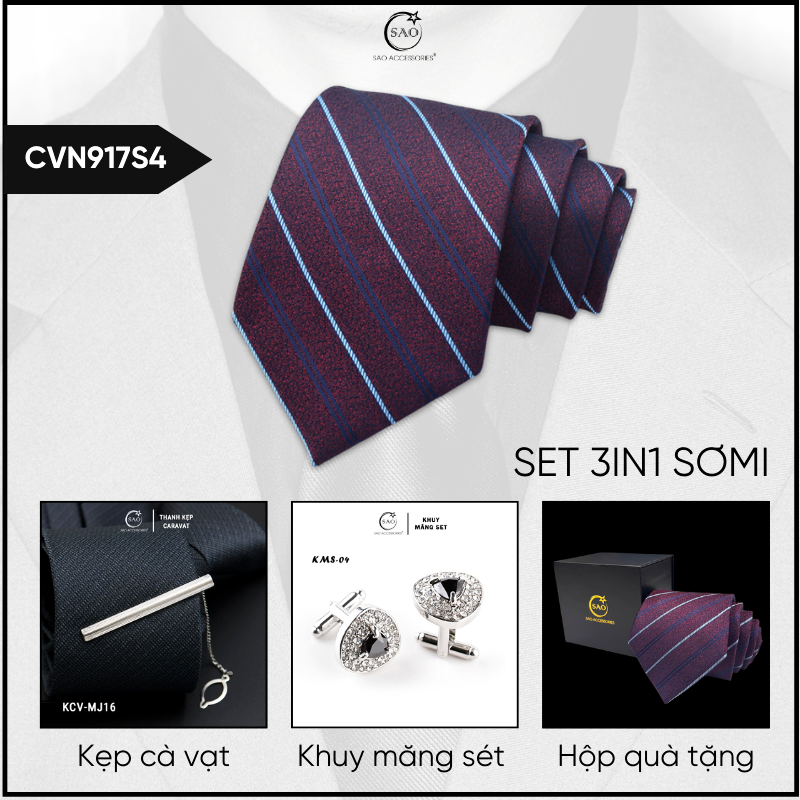 Combo Cà Vạt Nam 3in1 (CVN917S4)