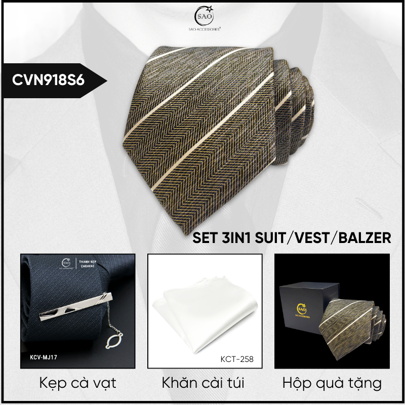 Combo Cà Vạt Nam 3in1 (CVN918S6)