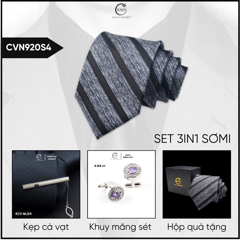 Combo Cà Vạt Nam 3in1 (CVN920S4)