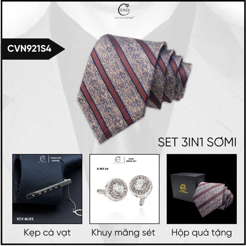 Combo Cà Vạt Nam 3in1 (CVN921S4)