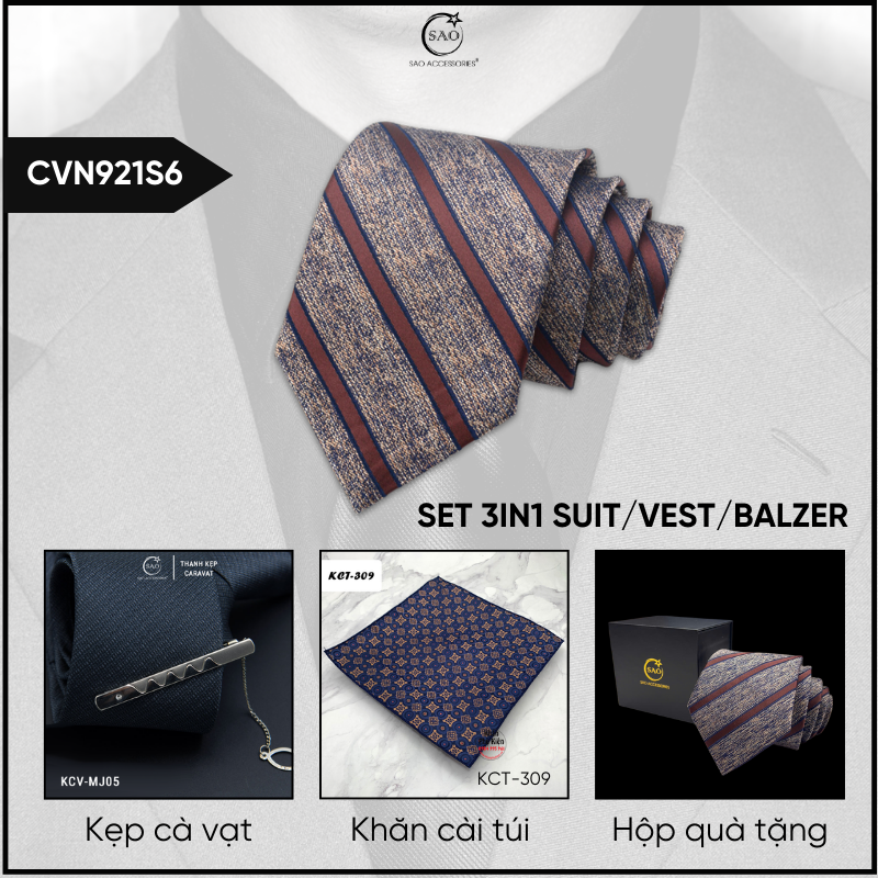 Combo Cà Vạt Nam 3in1 (CVN921S6)