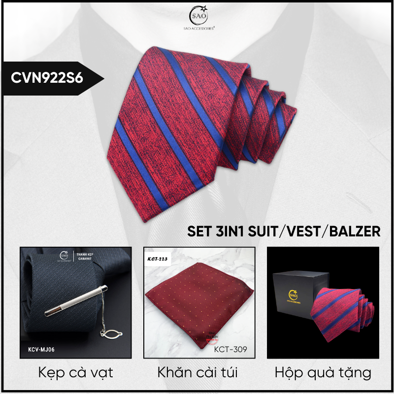 Combo Cà Vạt Nam 3in1 (CVN922S6)