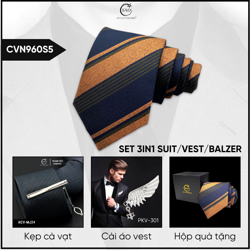 Combo Cà Vạt Nam 3in1 (CVN960S5)