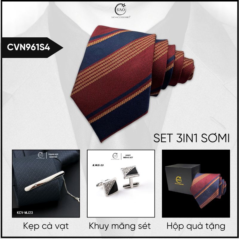 Combo Cà Vạt Nam 3in1 (CVN961S4)