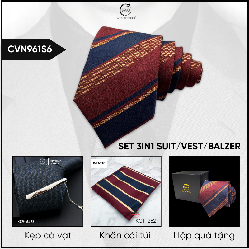 Combo Cà Vạt Nam 3in1 (CVN961S6)